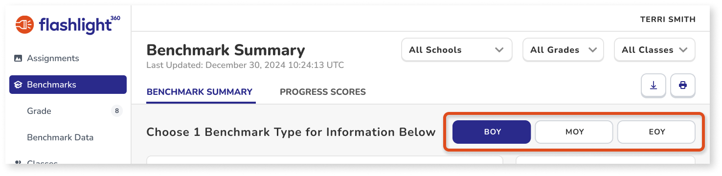 Benchmark Type Selection