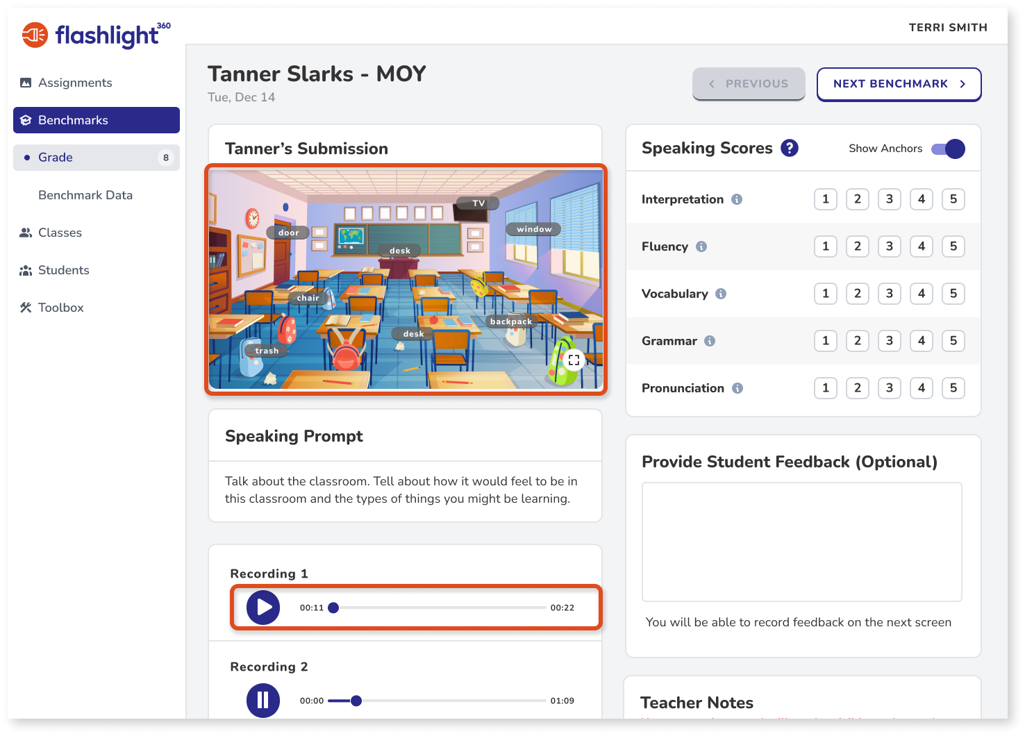 Speaking Portion of Benchmark Grading Flow.png