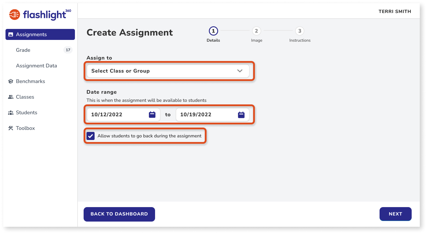 Create New Assignment