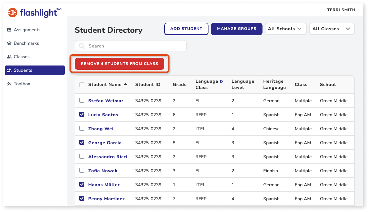 Remove Students