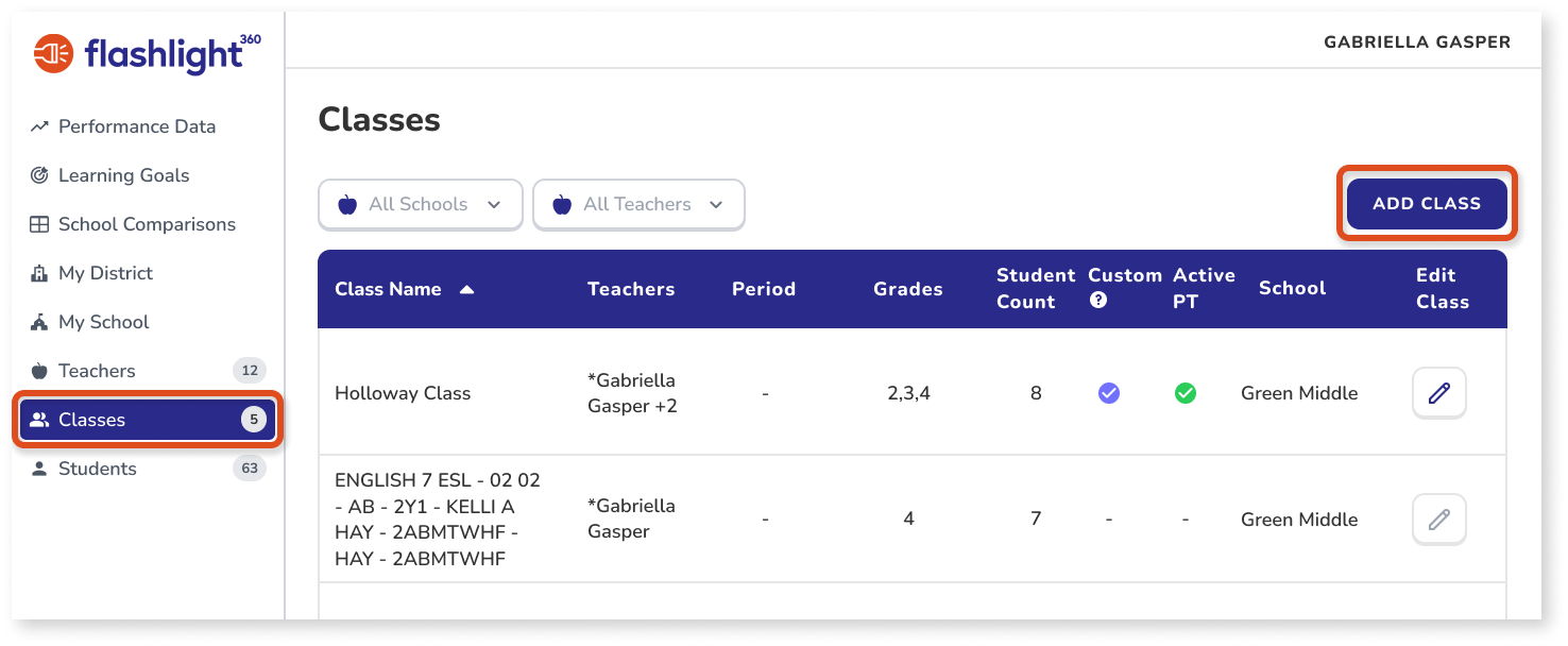 Class Page